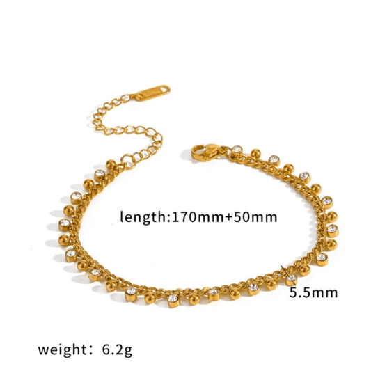 Fairy Bracelet close-up — waterproof hypoallergenic gold bracelet | Glitze Accessories
