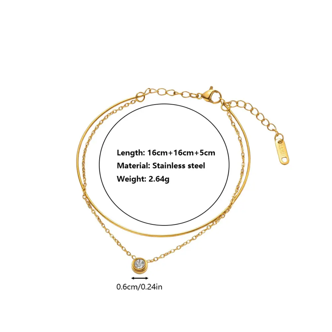 Breeza Bracelet in 18K gold plated stainless steel, view 5