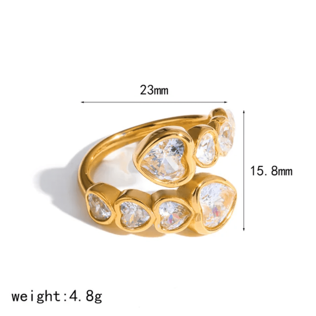 Amoure jewelry piece from Glitze Accessories, featuring intricate design and sparkling details, displayed on a neutral background.