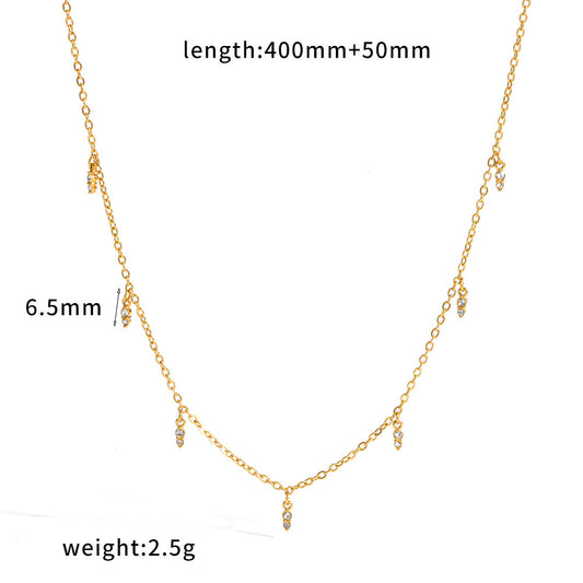 Luxor Necklace in 18K gold plated stainless steel, view 2