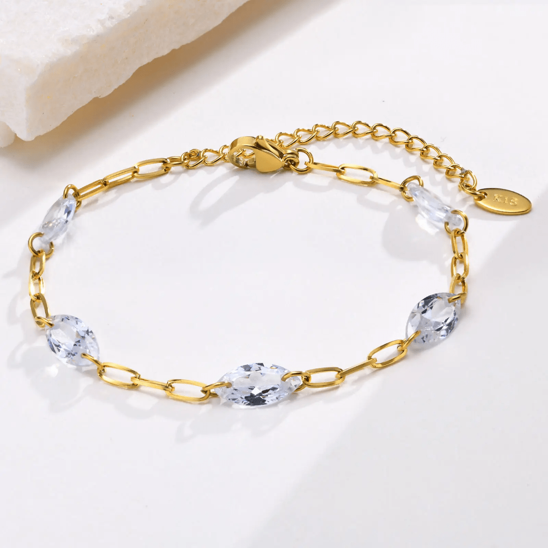 Glitze Accessories Glaciara jewelry piece with intricate design and sparkling details, displayed on a neutral background.