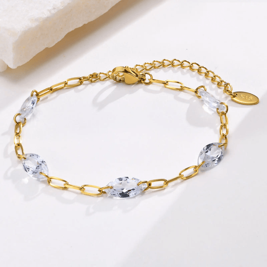 Glitze Accessories Glaciara jewelry piece with intricate design and sparkling details, displayed on a neutral background.