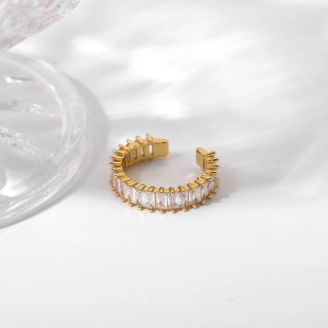 Venus Ring styled — tarnish-free 18K gold stainless steel ring | Glitze Accessories Pakistan