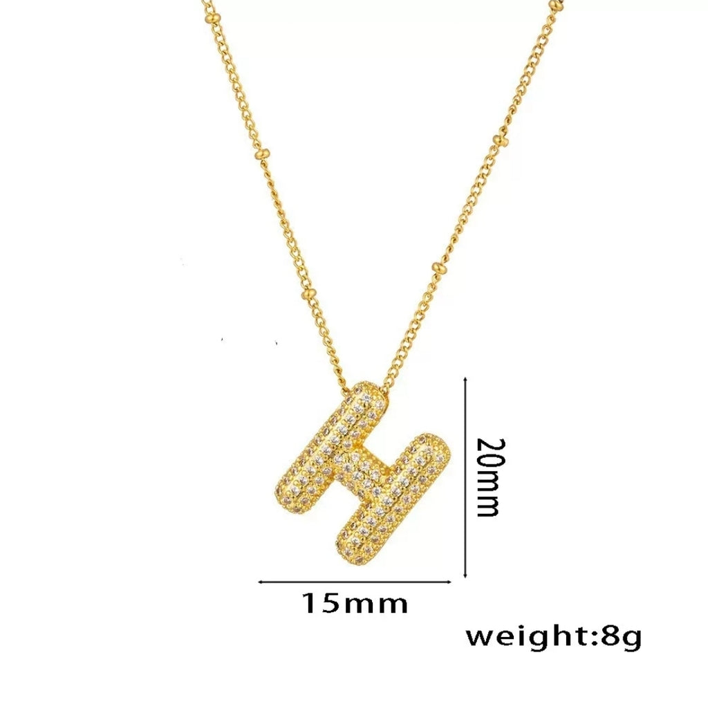 Initial Necklace - H