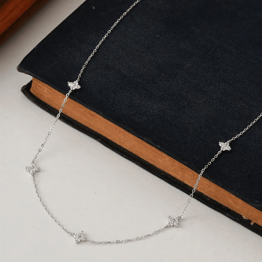 Glitze Accessories Zyrah silver necklace — tarnish-free, waterproof, hypoallergenic jewellery Pakistan