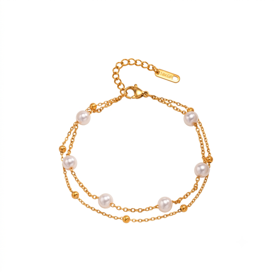 Lyra Anklet — 18K gold plated stainless steel anklet by Glitze Accessories Pakistan