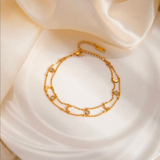 Twilight Bracelet close-up — waterproof hypoallergenic gold bracelet | Glitze Accessories