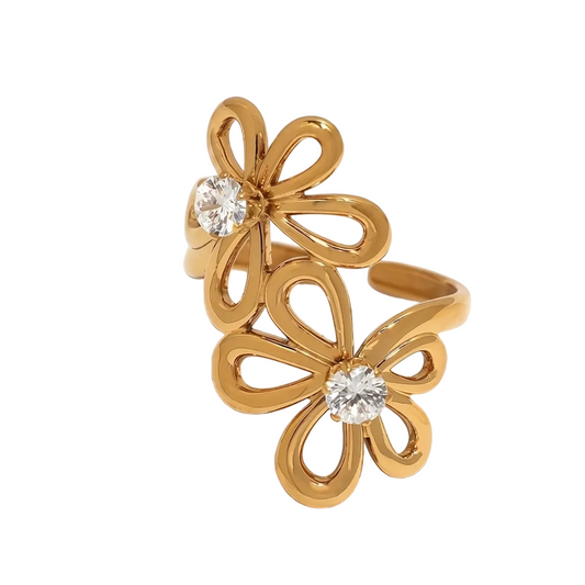Ether Ring — 18K gold plated stainless steel ring by Glitze Accessories Pakistan