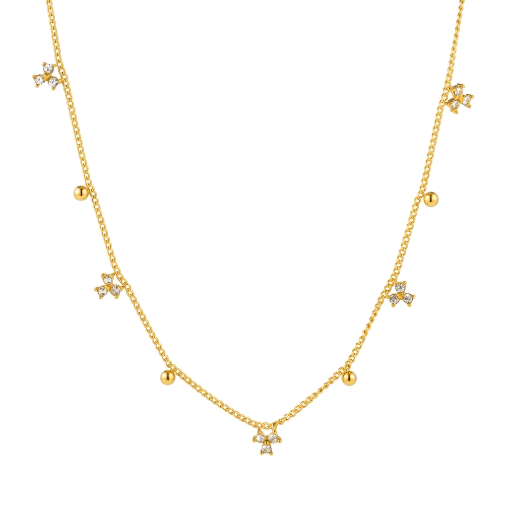 Simple Maya Necklace by Glitze Accessories featuring a delicate chain and minimalist design, perfect for everyday wear.