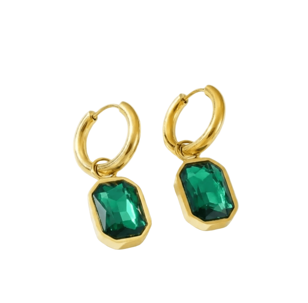 Gemma Earrings - Green