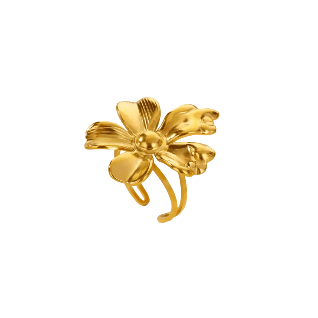 Simple marigold flower accessory by Glitze Accessories, featuring vibrant orange petals and delicate design.