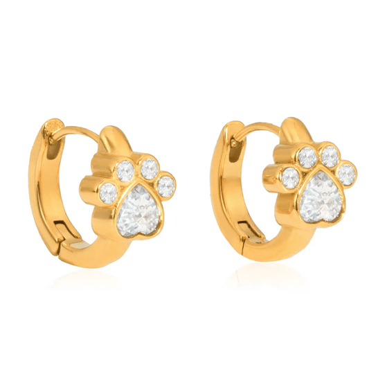 Cresta earrings by Glitze Accessories featuring elegant gold-tone design with intricate detailing and a stylish dangle fit.