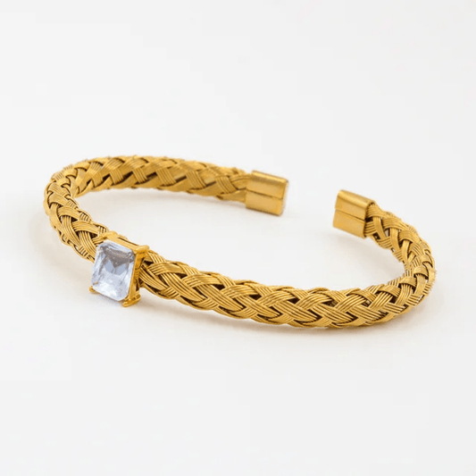 Lumina Bangle close-up – waterproof hypoallergenic stainless steel bangle by Glitze Accessories