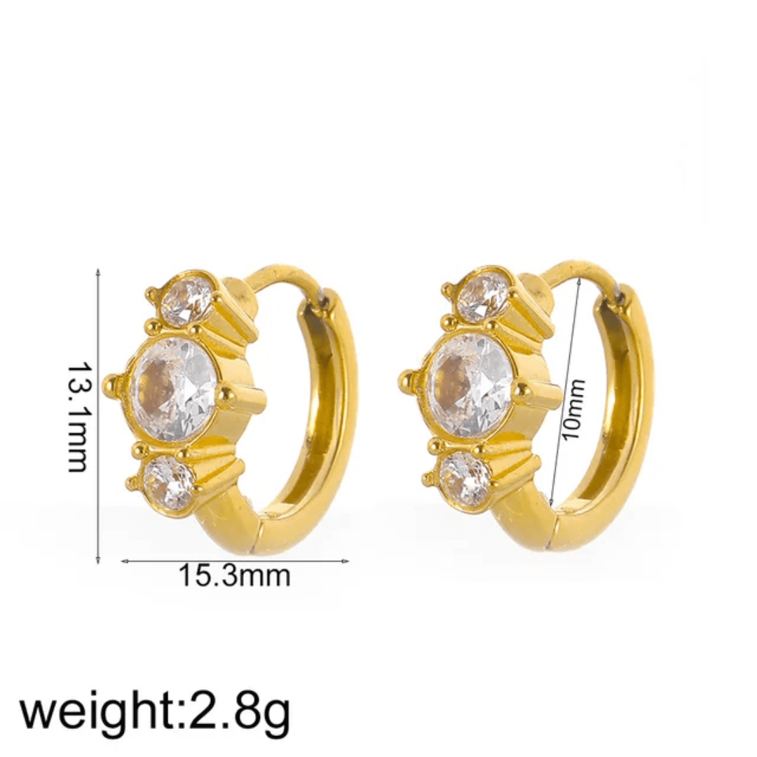 Glitze Accessories Dew earrings featuring delicate floral design with sparkling accents, perfect for elegant everyday wear.