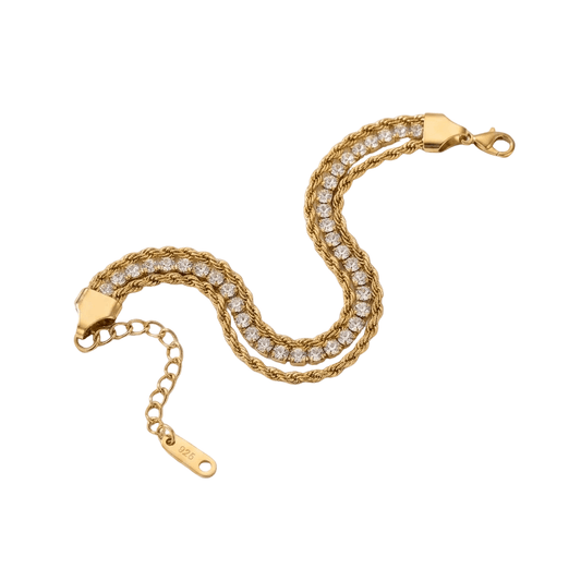 Amour Royale Bracelet — 18K gold plated stainless steel bracelet by Glitze Accessories Pakistan