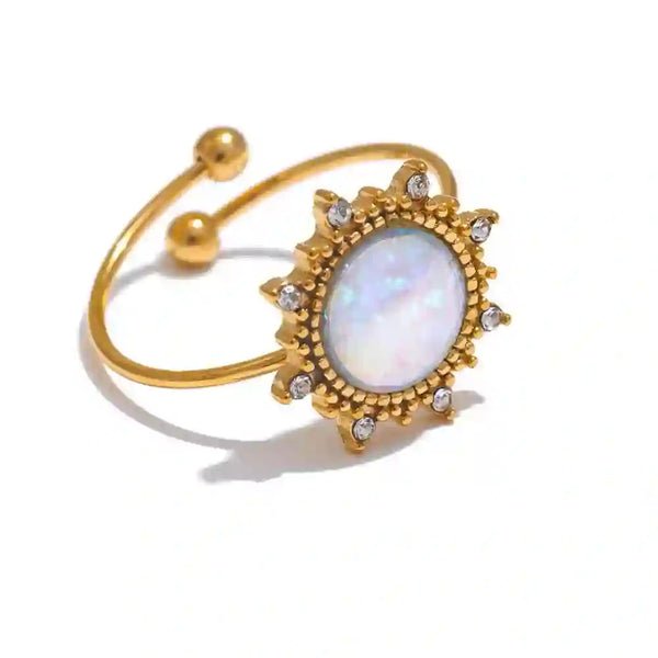 Glitze Accessories Solaria jewelry piece featuring intricate design and metallic finish, displayed on a white background.