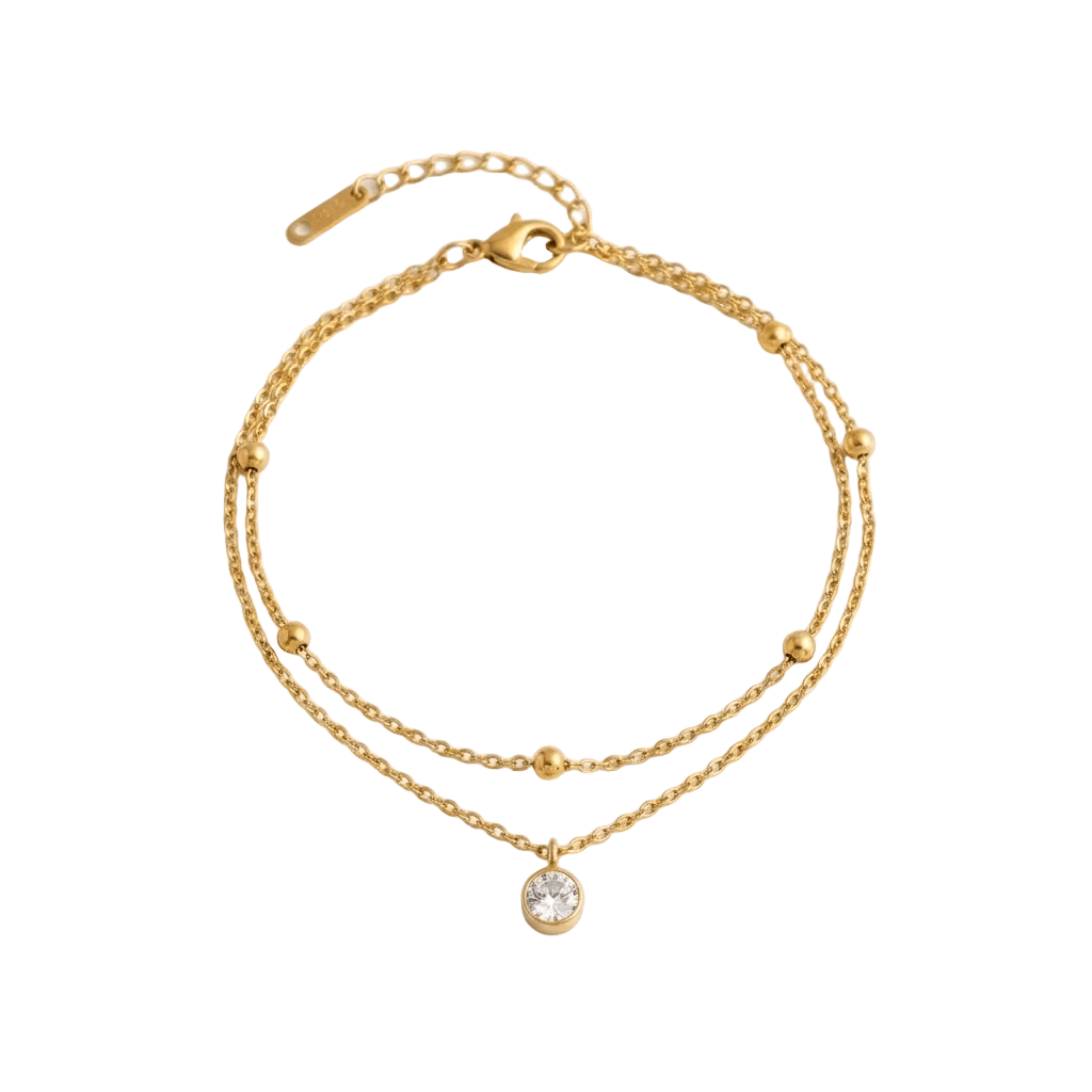 Luminara Anklet — 18K gold plated stainless steel anklet by Glitze Accessories Pakistan