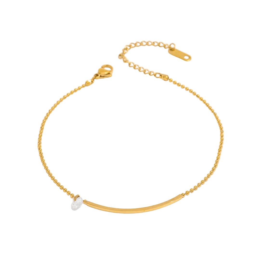 Aurora Anklet — 18K gold plated stainless steel anklet by Glitze Accessories Pakistan