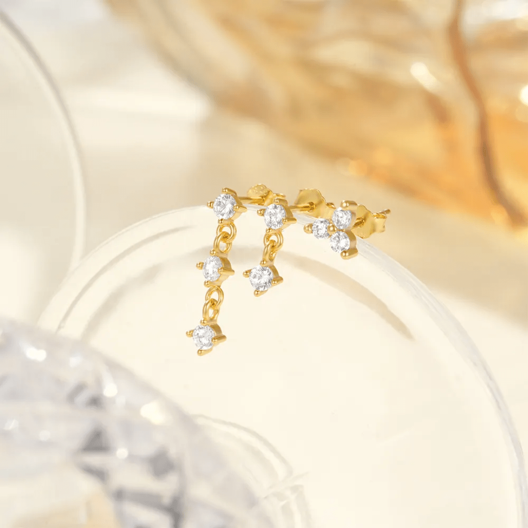 Glitze Accessories Mina Stack jewelry set featuring layered necklaces with delicate chains and minimalist pendant designs.