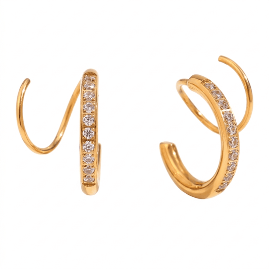 Silver loop earrings by Glitze Accessories featuring sleek, minimalist design with smooth, circular metal hoops.